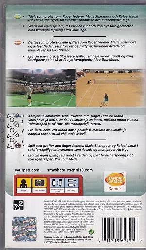 Smash Court Tennis 3 - PSP -  (B Grade) (Genbrug)